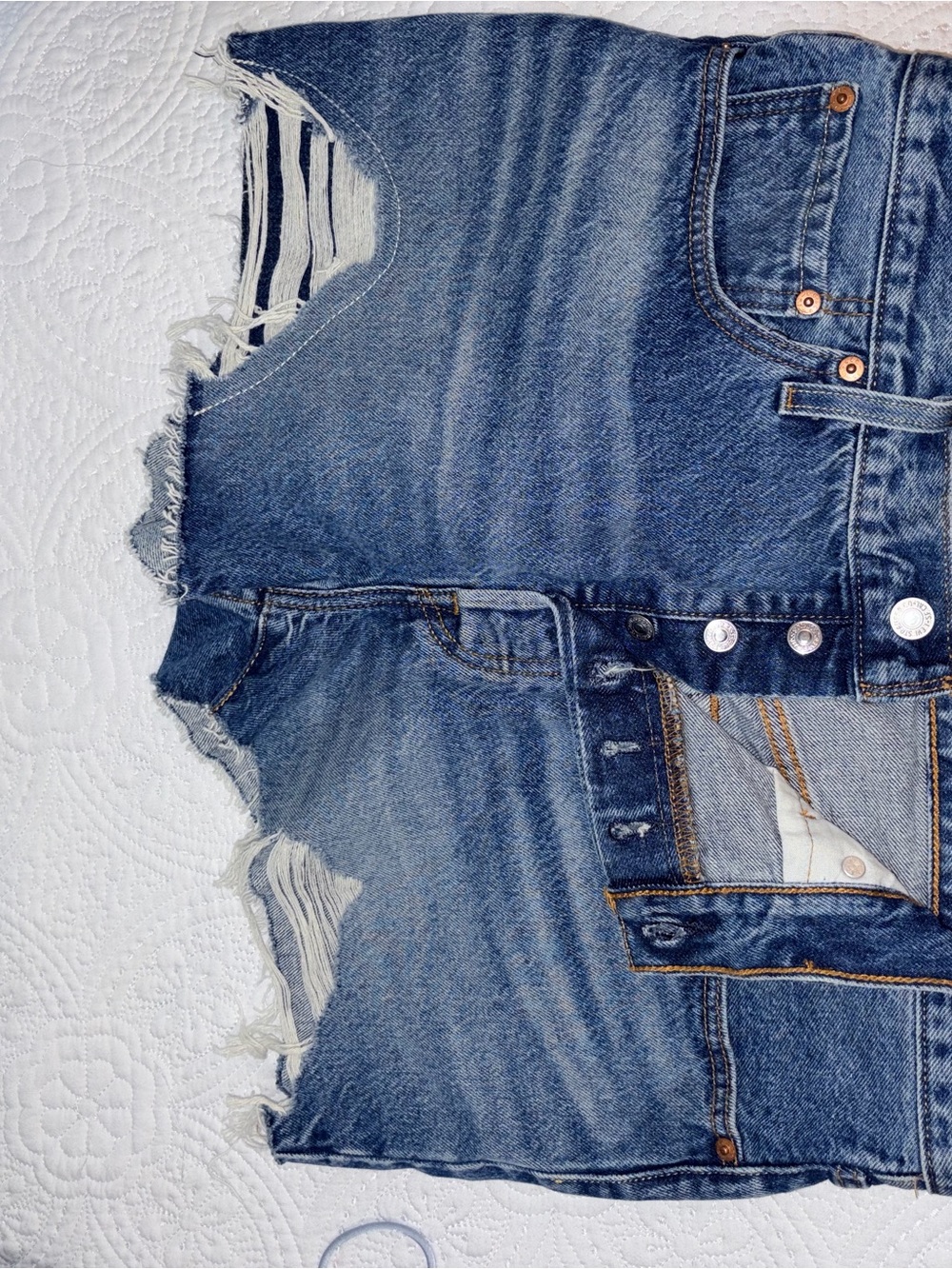 Levi's Women's Dark Blue Denim Jean Shorts - W33